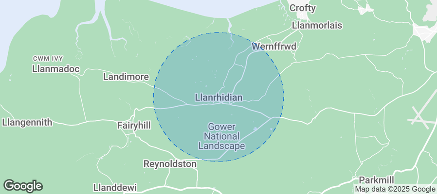 Llanrhidian Airbnb map